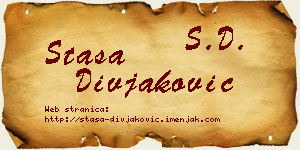 Staša Divjaković vizit kartica